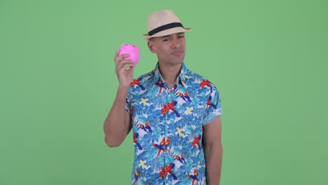 handsome multi ethnic tourist man ready for vacation