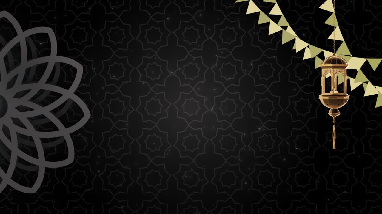 el fondo del movimiento islámico de ramadán kareem. animación de bucle 3d.