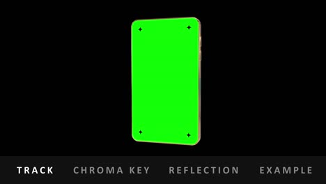 추상적인 회전 스마트 폰은 추적 포인트, chromakey로 분리됩니다.