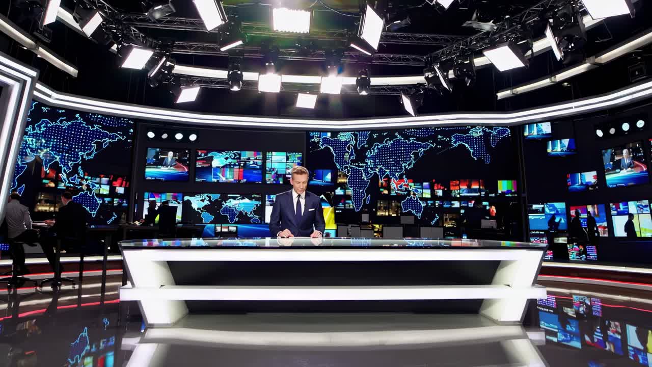 뉴스 스튜디오 방송