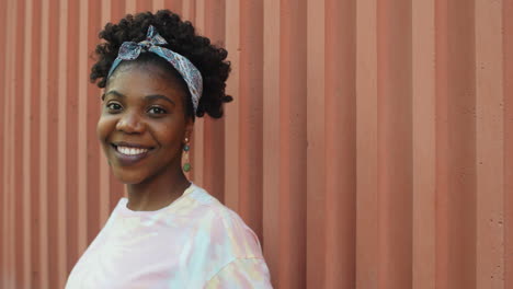 portrait of beautiful african american  woman outdoors