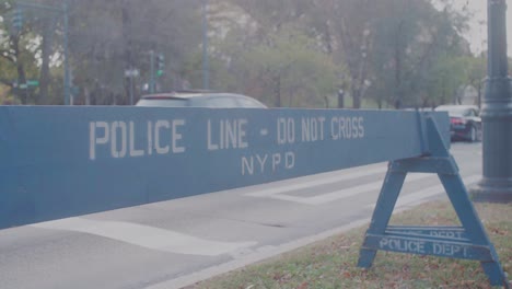 barricada policial en brooklyn nueva york