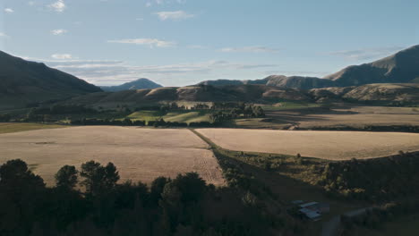 aerial view of a rural valley landscape