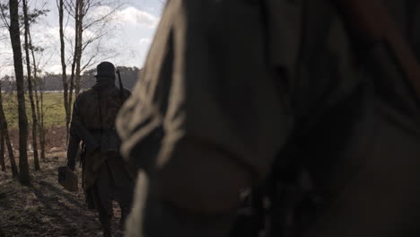 german soldiers in wwii reenactment