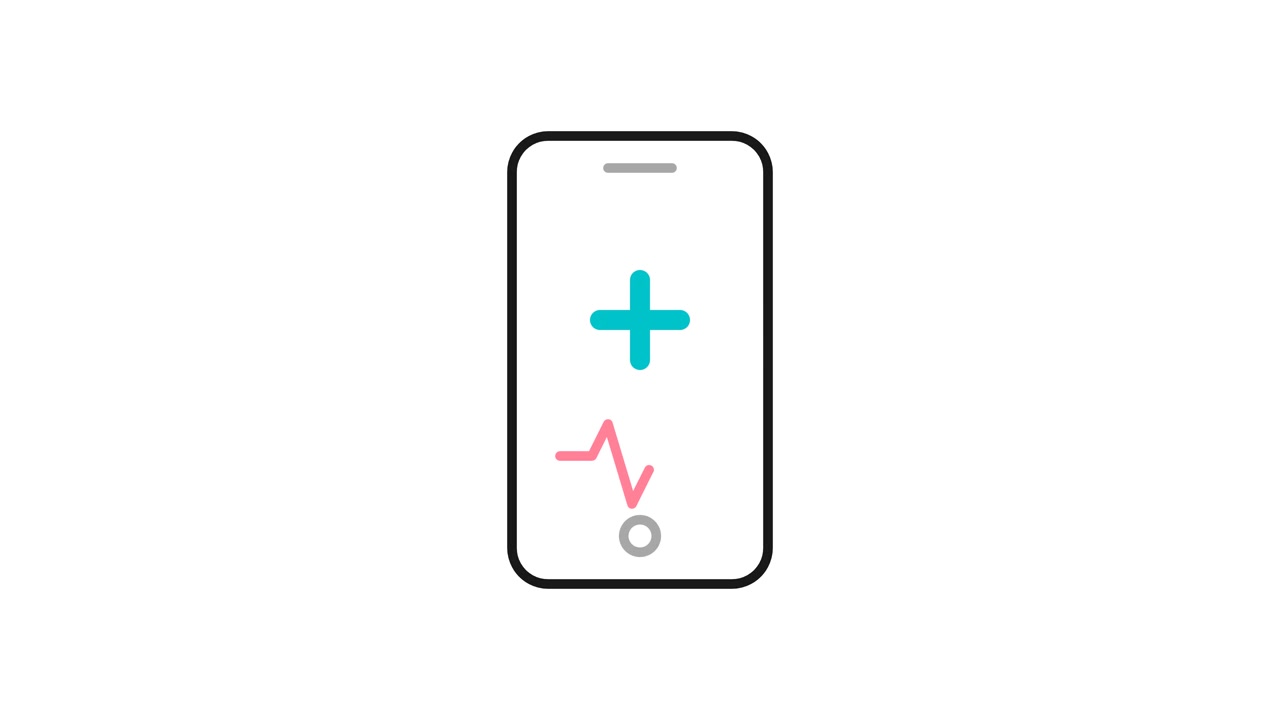 Animated Medical App Icon on Smartphone Screen