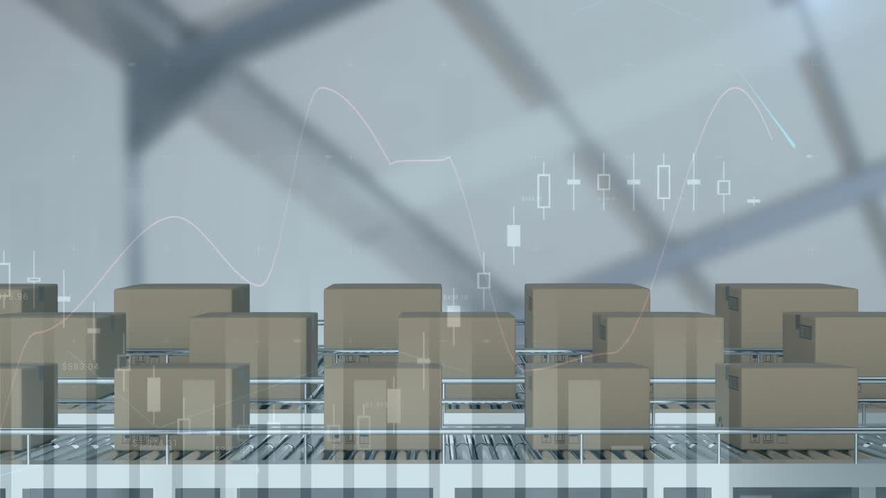 창고에 대한 컨베이어 벨트에 있는 여러 배달 상자에 대한 통계 데이터 처리