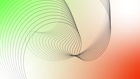 twisted colorful ribbon digital line. wavy ribbon from so much parallel lines. abstract background with lines.