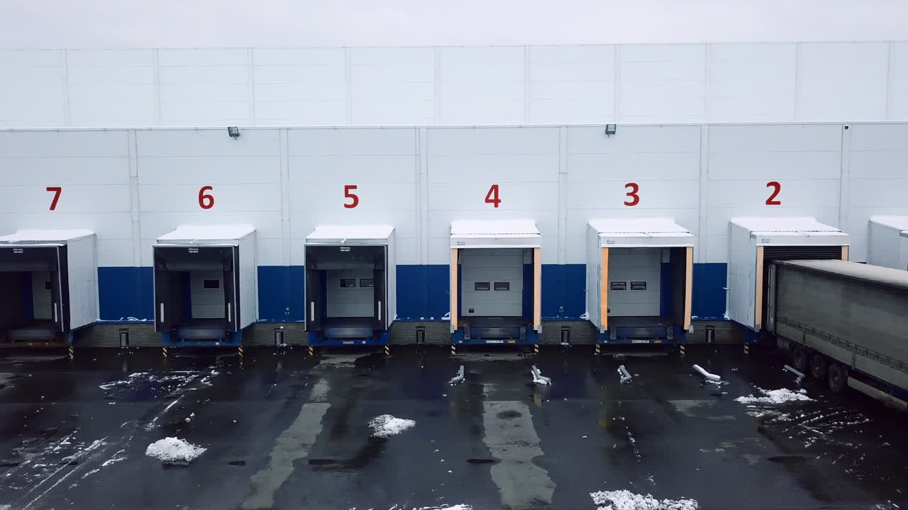 Warehouse Loading Docks in Winter