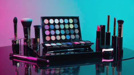 Makeup Collection with Eyeshadow Palette and Brushes