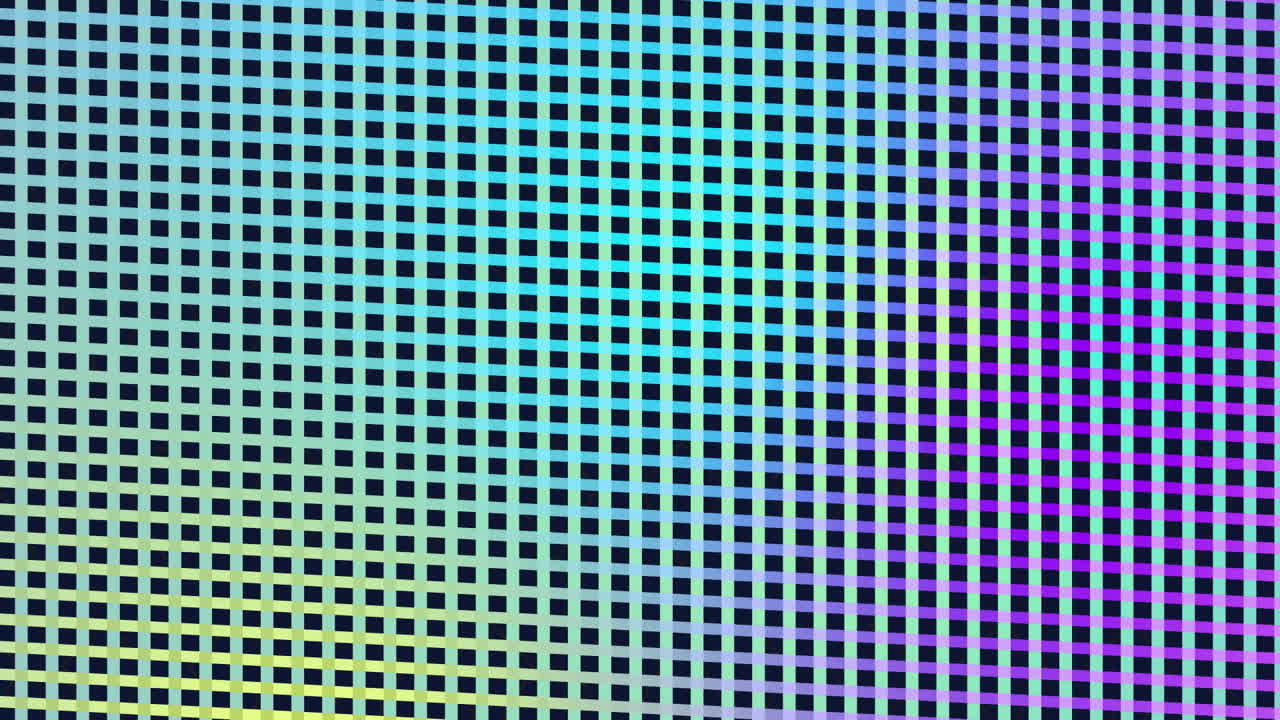 Colorful grid pattern animation with gradient from blue to purple
