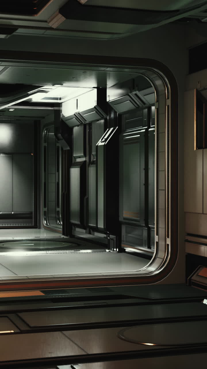 corredor de naves espaciales futuristas