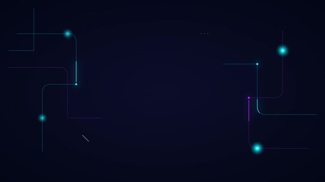 Abstract Digital Network Lines Moving on Dark Background