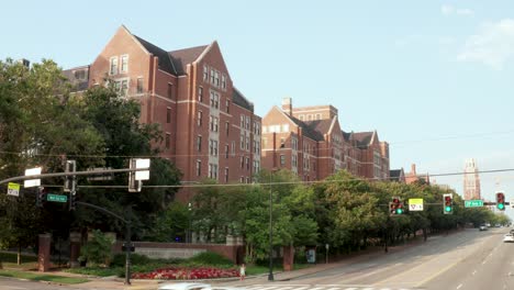 vanderbilt university campus entrance in nashville tn, usa