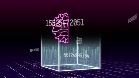 Animation-of-ai-data-processing-with-icons-and-cube