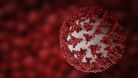 coronavirus cell spinning. loopable video