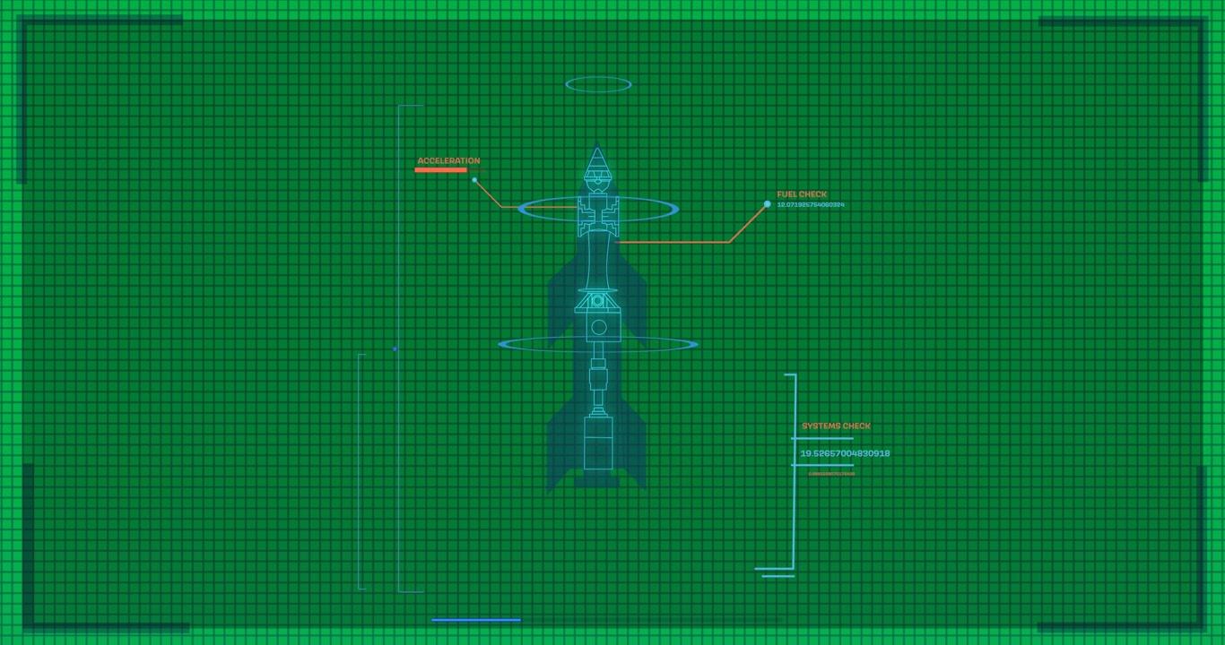 Animation of scientific data processing over transparent background
