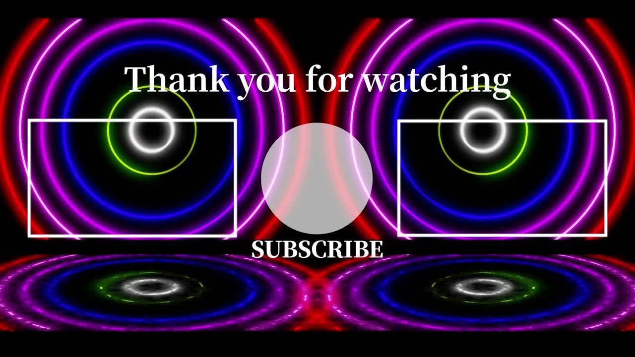 네온 표지판 패턴 엔드 카드 엔딩 스크린 모션 그래픽