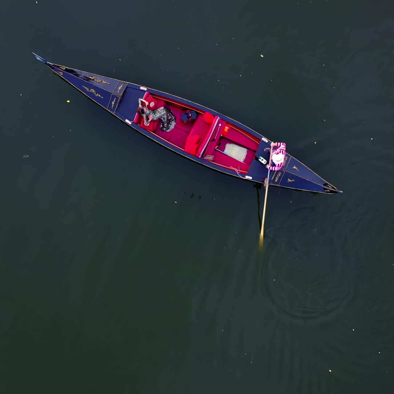 Traditional gondola on river