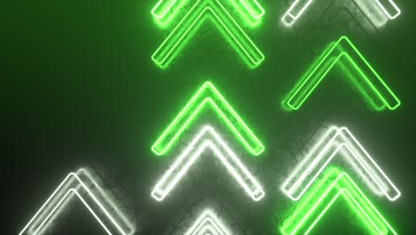 neon green and white arrows pattern