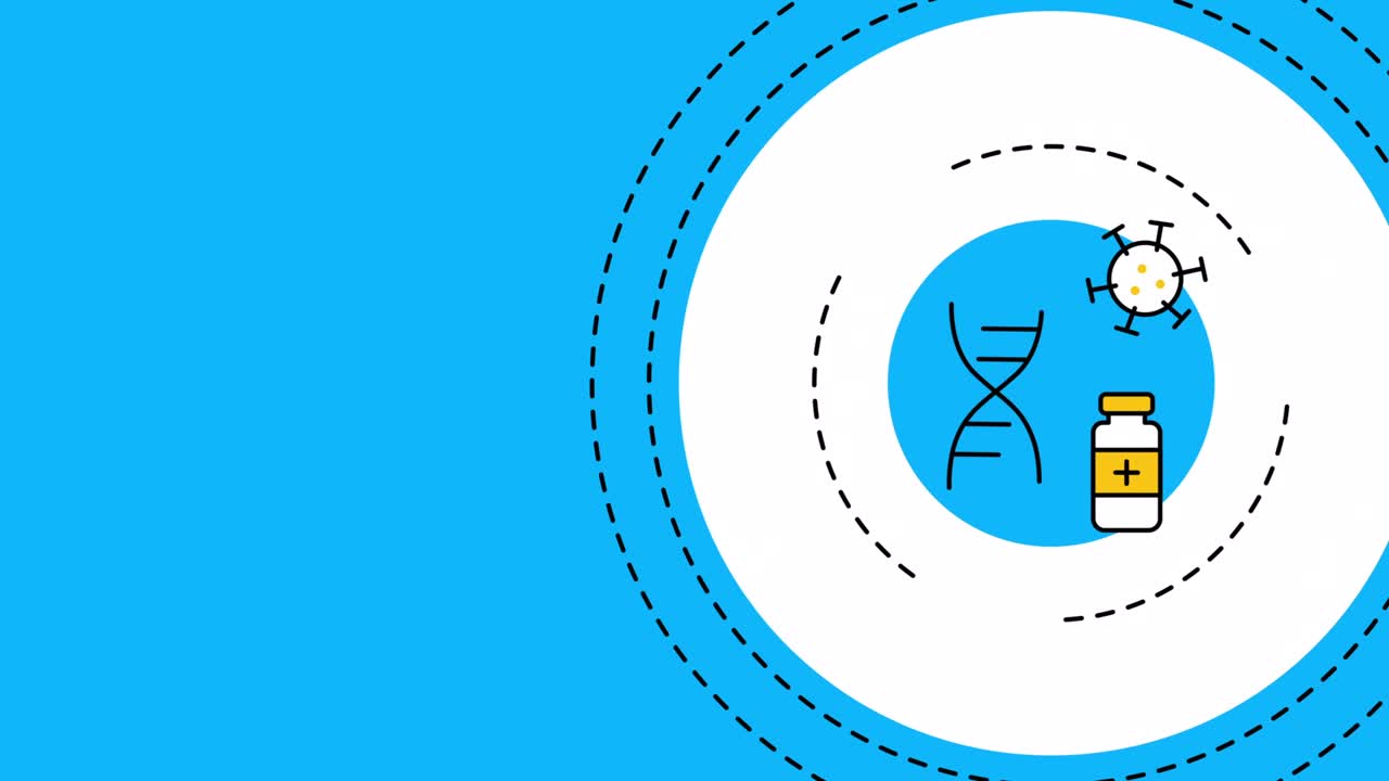 4k video of cartoon vaccination background design.