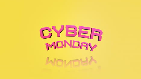 vibrant and modern cyber monday text on yellow gradient