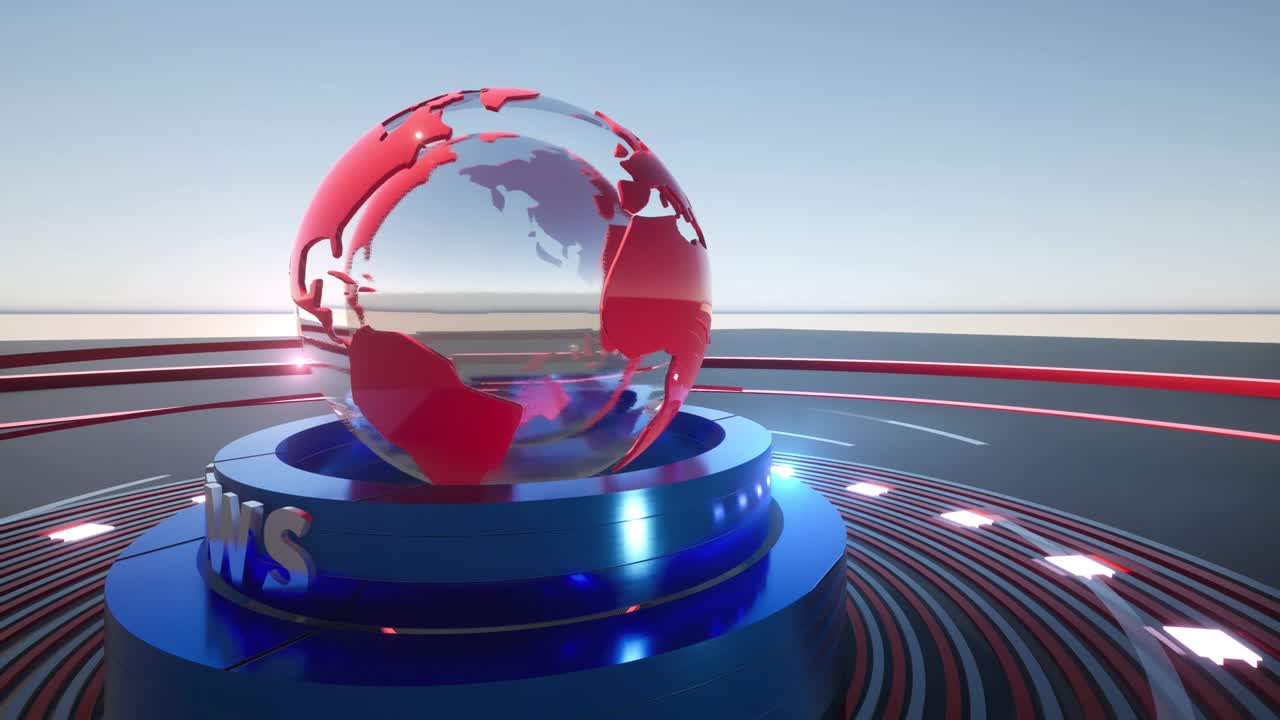 el bucle de fondo de las noticias mundiales en 3d