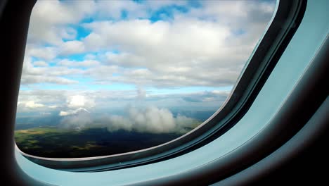 cloudscape seen from a plane's window 4k