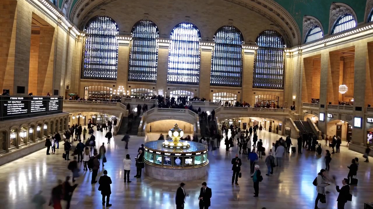 Timelapse di pendolari nella Grand Central Terminal