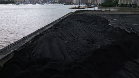 the last coals in a coal power plant's coal pile as the plant is being shut down