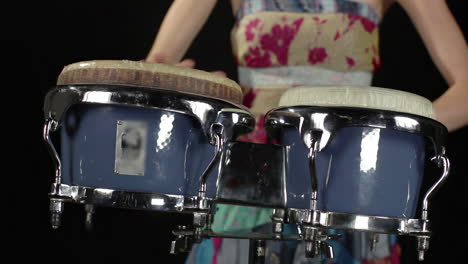 female singer musician and percussion drummer