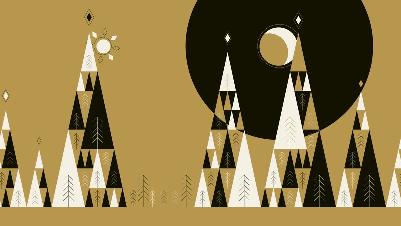 4k 영상에서 숲의 풍경과 함께 추상적인 배경.