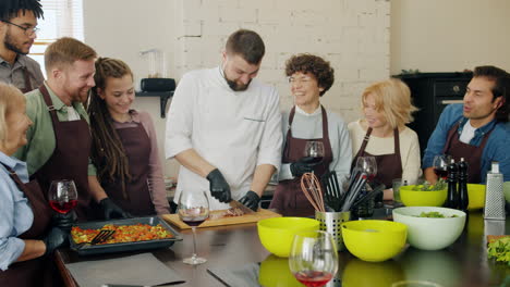 cooking class in progress