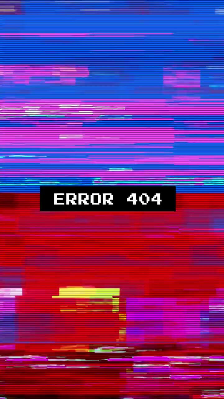 Digital Glitch Effect with Error 404 Message