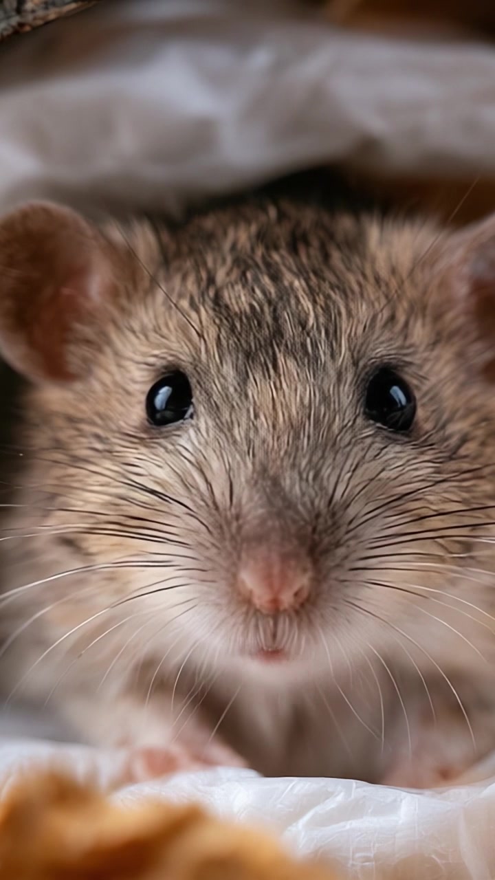 Primo piano di un adorabile piccolo roditore che mostra dettagliate caratteristiche facciali e un'espressione curiosa in un ambiente naturale.