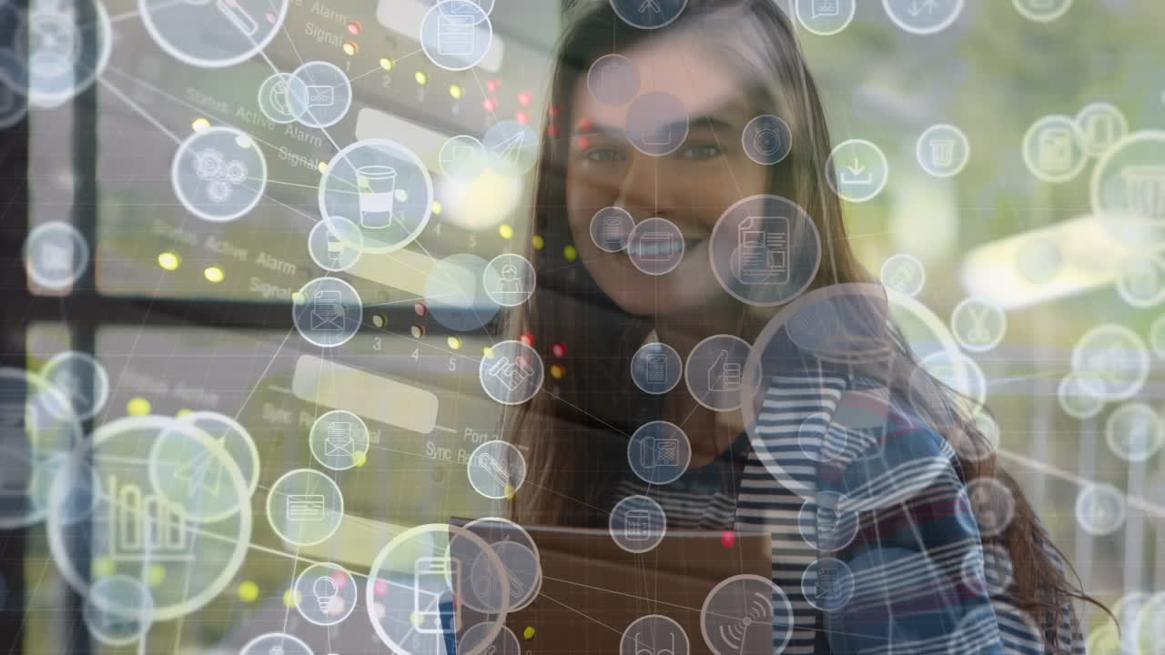 animación de la red de conexiones a través de la escolar