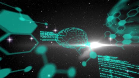 blue data processing over chemical equations and a 3d model
