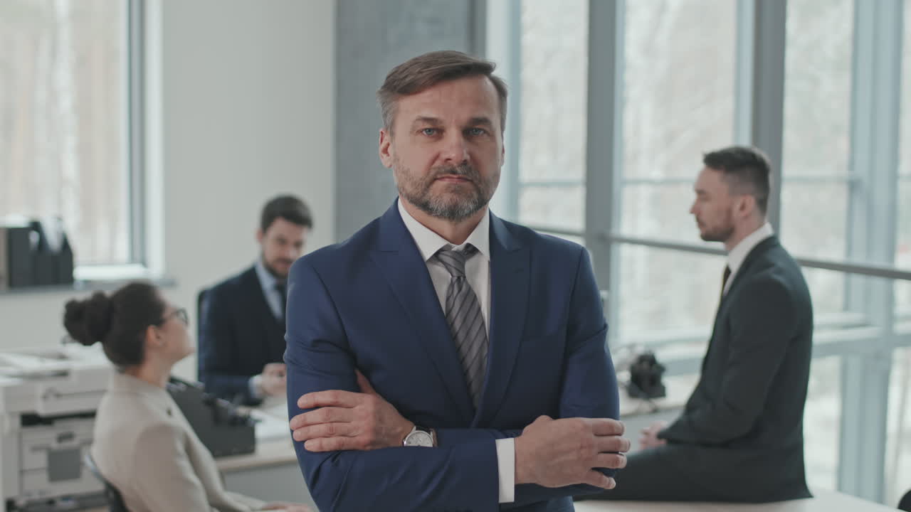 Portrait of Mature Advocate in Office