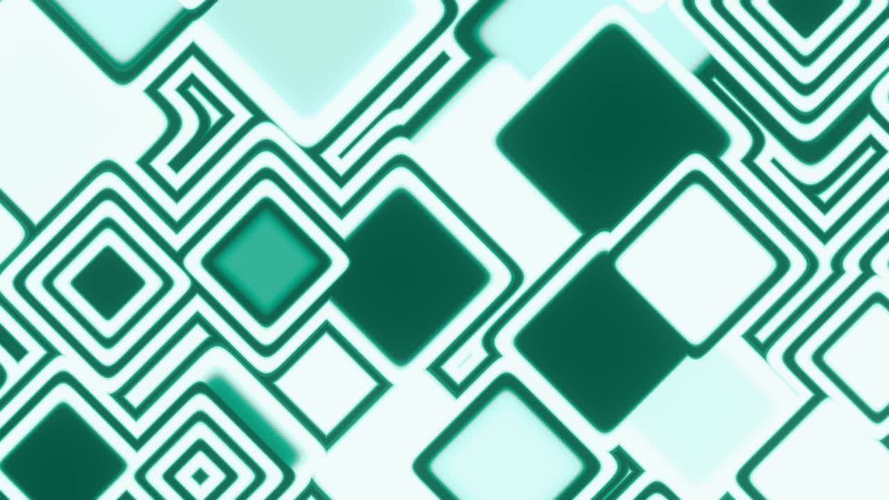 pulsación de cuadrados abstractos en colores de menta