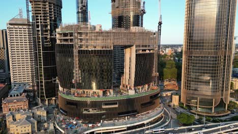 toma de distancia del desarrollo del casino queens wharf de la ciudad de brisbane