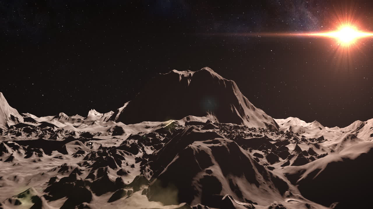 el paisaje de montaña del planeta alienígena