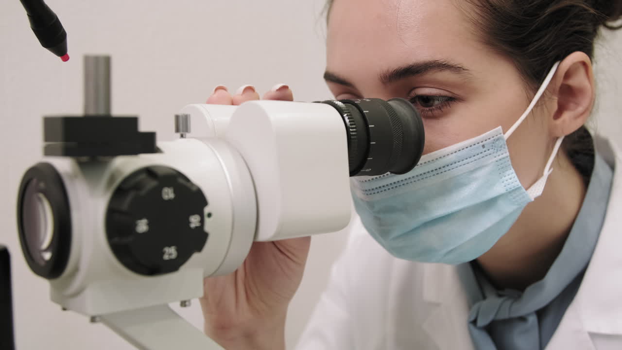 Oculist Doing Eye Checkup