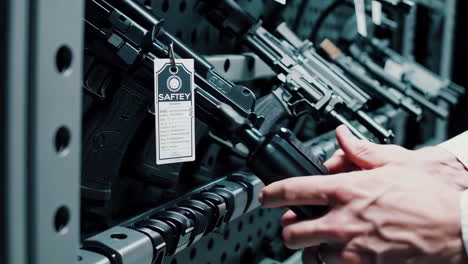 firearms on display