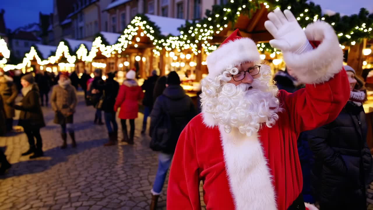 Santa Claus at a Christmas Market