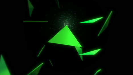 Motion-green-triangles-abstract-background-1