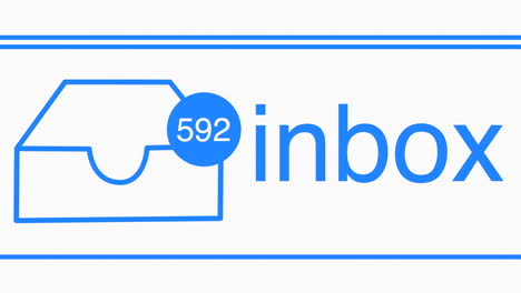 animated social media inbox notification counter rapidly rising