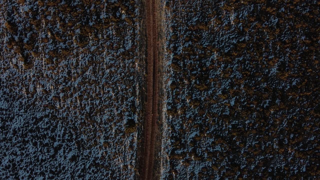 Una persona cammina attraverso un paesaggio spaziale