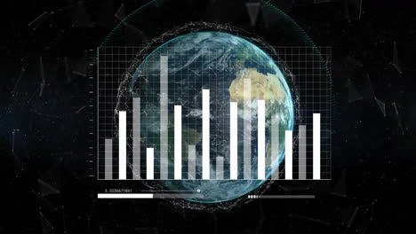 Animation-of-statistics-and-data-processing-over-globe