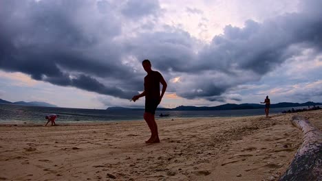 Stormy Beach Sunset