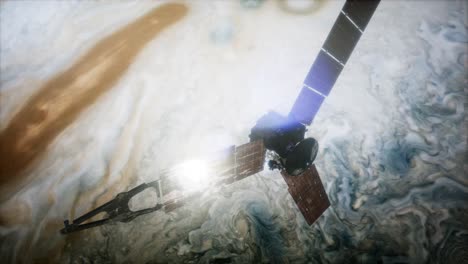 satélite de juno en órbita alrededor de júpiter