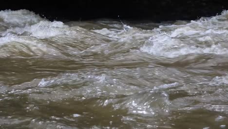Water flows in the river in slow motion- HD video